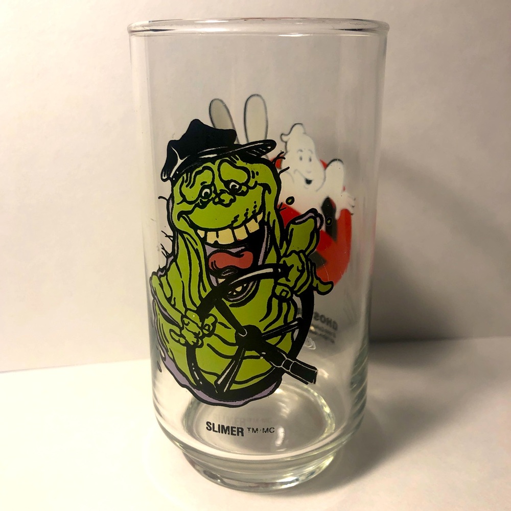 Vintage Ghostbusters II Collectible Slimer Glass 👻 1989
